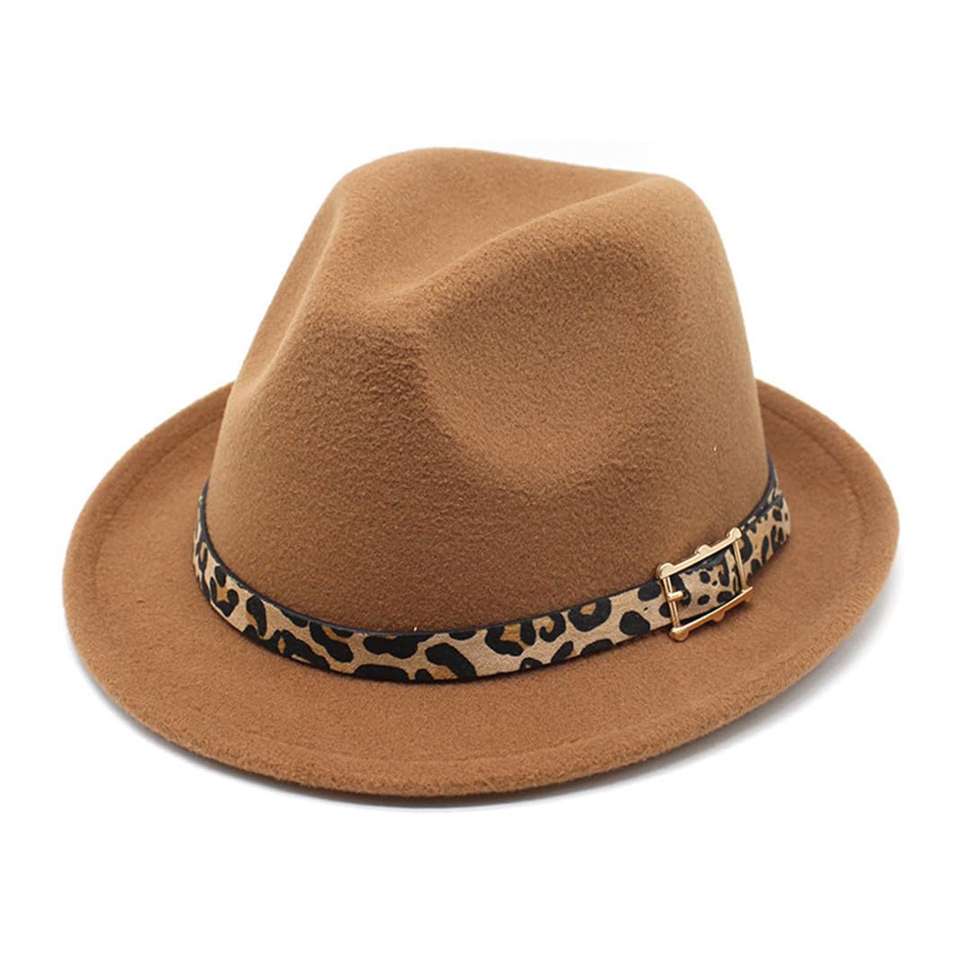 Lmtossey Vintage Fedora - Cappello da chiesa invernale Panama Top Jazz in feltro