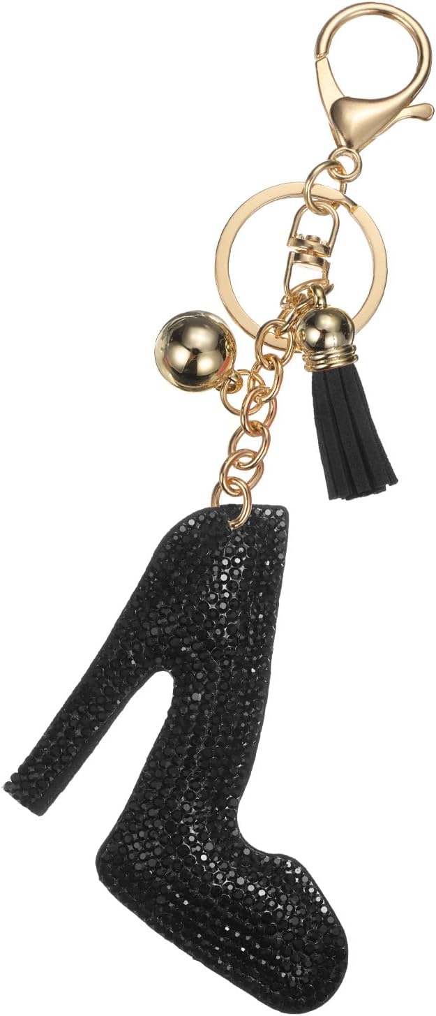 PATIKIL Rhinestone Keychains for Women, Cute Bling High Heel Keychain Accessories Purse Charm Backpack Keyring