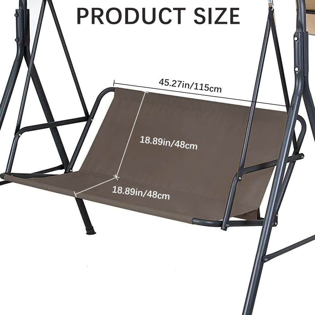 CREATCABIN Funda de Repuesto para Asiento de Columpio, 600D, Tela Oxford Gruesa, Funda para Banco de Columpio, Impermeable, para Porche, Patio, Funda de Cojín de Repuesto para Columpios de Jardín Al A
