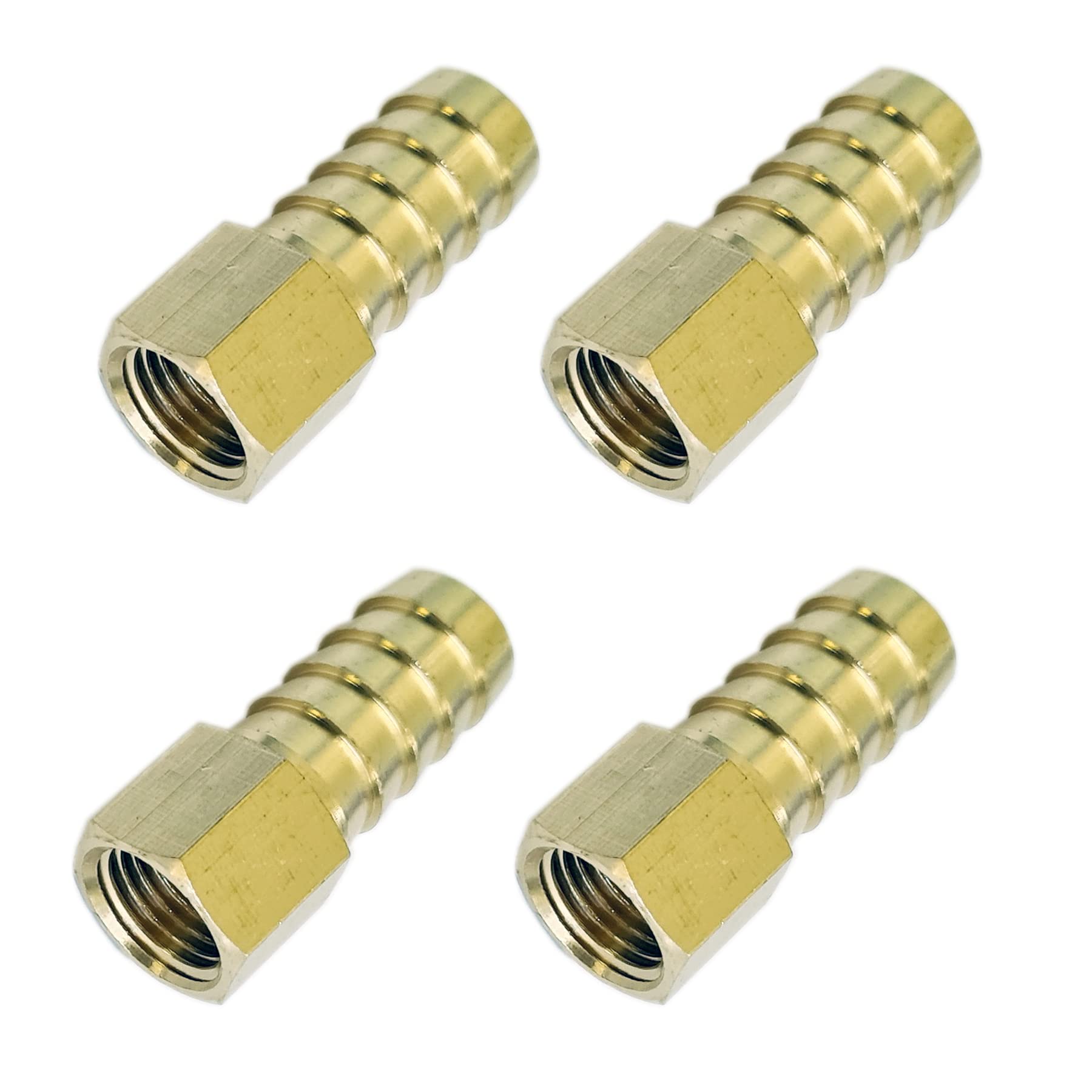 4PC 1/2 HOSE BARB X 1/4 FEMALE NPT Brass Pipe Fitting NPT Thread Gas Fuel Water Air