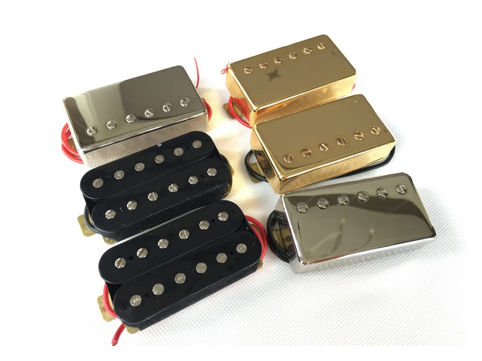 1 Zestaw Gitary Elektrycznej Alnico Humbucker Pickups Przetworniki(GD with yellow frame)