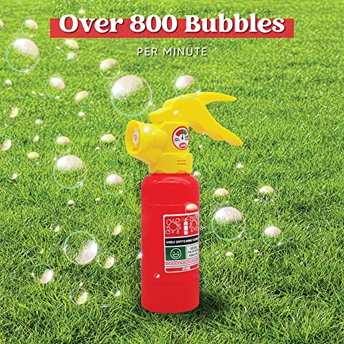 JOYIN Automatic Bubble Maker Fire Extinguisher Bubble Blower Machine with Solution (230 ml) for Kids, Indoor and Outdoor Play, Summer Themed Party and Birthday Gift by JOYIN - Image 2