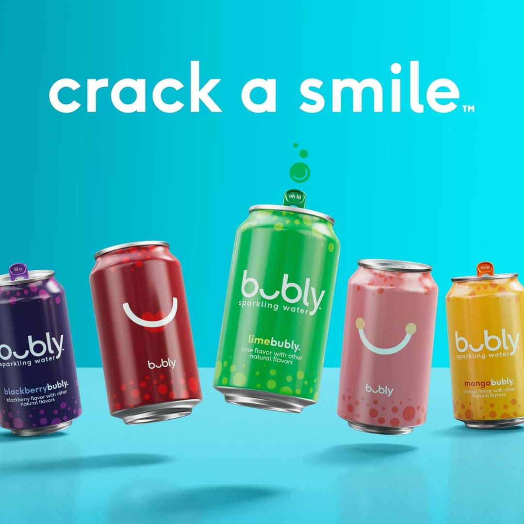 Bubly Sparkling Water Assorted Variety Pack, 11 Flavor - Zero Sugar & Zero Calories, Seltzer Water, 12 Fl Oz Cans (Pack of 18)