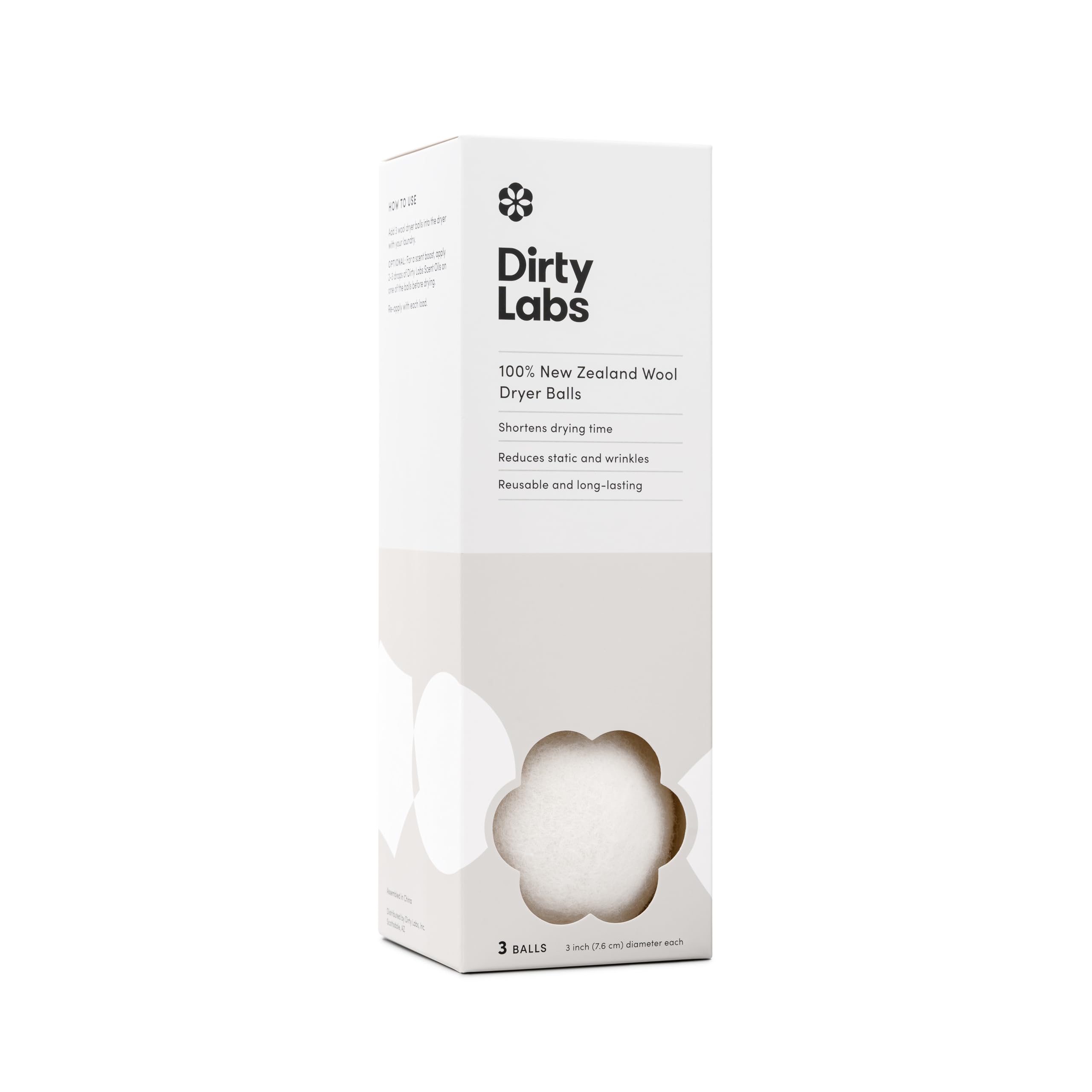 Dirty Labs 100% New Zealand Wool Dryer Balls