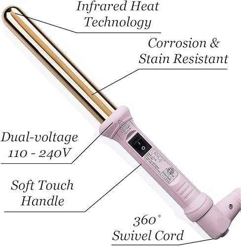 Vista 17 de L'ANGE HAIR Ondulé - Varita rizadora de cerámica de 1.260 in, rizador profesional de herramientas calientes de 1.25 pulgadas, varitas de peluquería