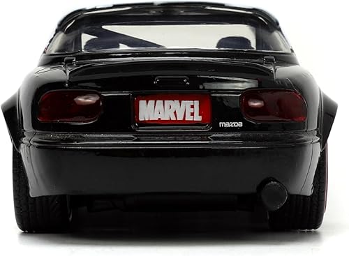 Miniatura 5 de Marvel Avengers 132 1990 Mazda Miata - Auto fundido a presión y araña fantasma de 1.65 pulgadas, juguetes para niños y adultos