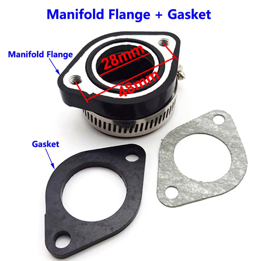 STONEDER Pit Bike Carb Aspirazione Adattatore Boot Gomma Tubo Flangia Guarnizione Per Mikuni VM24 Keihin PE24 26 28 OKO