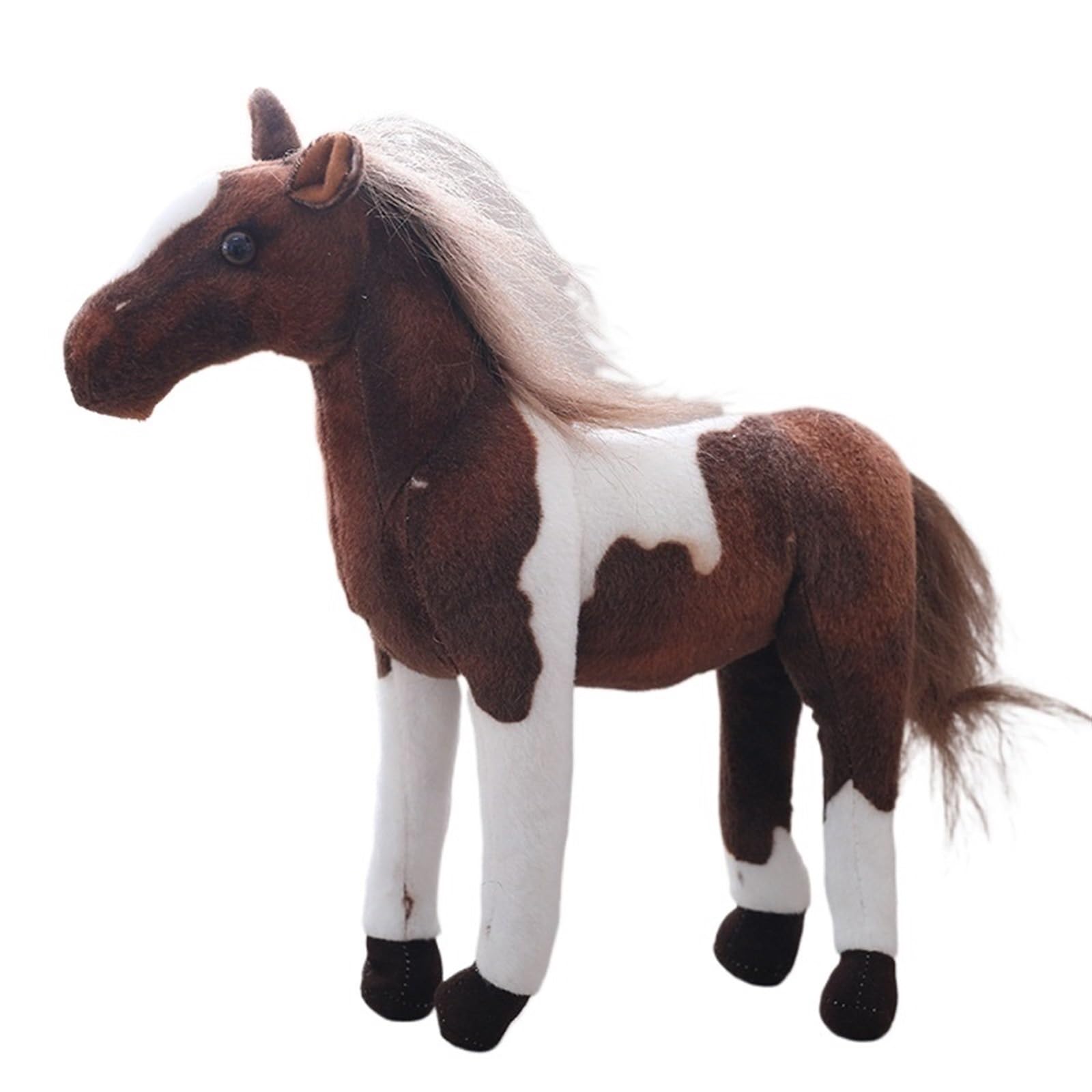 Peluche Cheval, Simulation d'animaux en Peluche De Cheval Oreiller en Peluche Doux Cadeau d'anniversaire for Garçons Et Filles Décoration De La Maison(Color D,30CM/11.8IN)