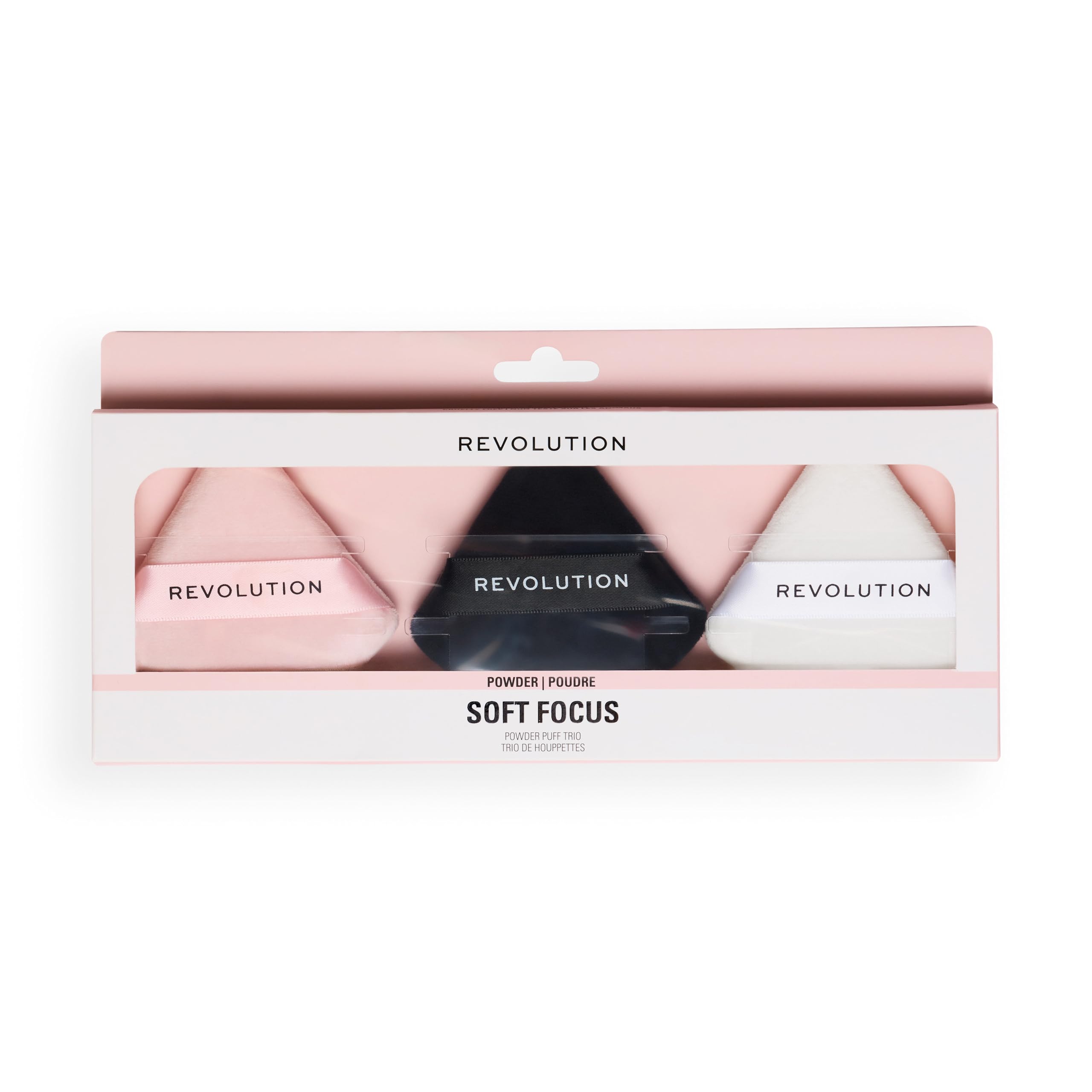 Revolution Soft Focus Powder Puff Trio, Makeup Pads For Loose Powder, Precise Application, Vegan