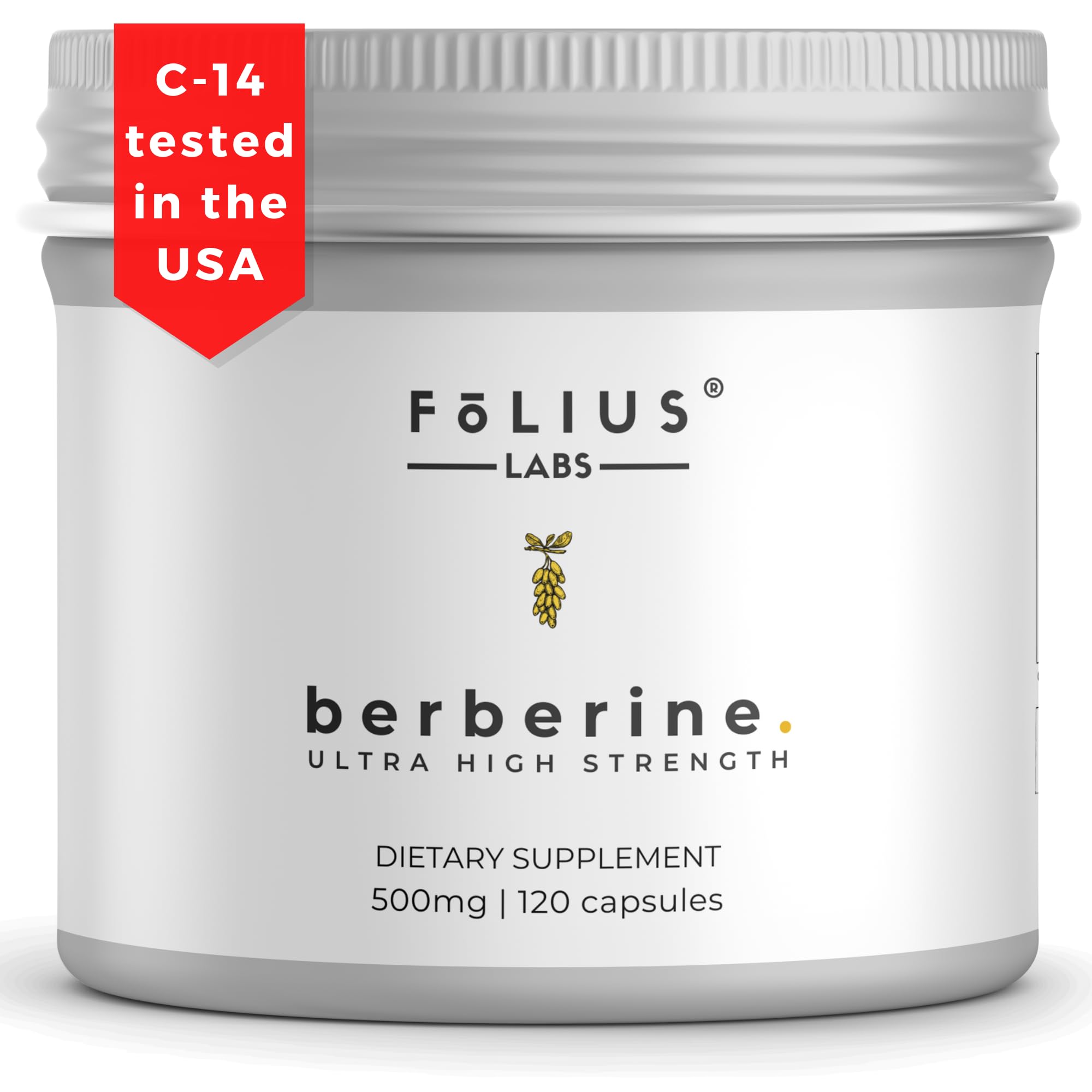 FOLIUS LABS Clean Label Berberine HCl 97% - Clinically Studied Ultra High Strength Pure Berberine Supplement 500mg - Support Blood Sugar, Lower Cholesterol, PCOS supplements - 120 Capsules (B0CQXPLBM3) Amazon Price History, Amazon Price Tracker