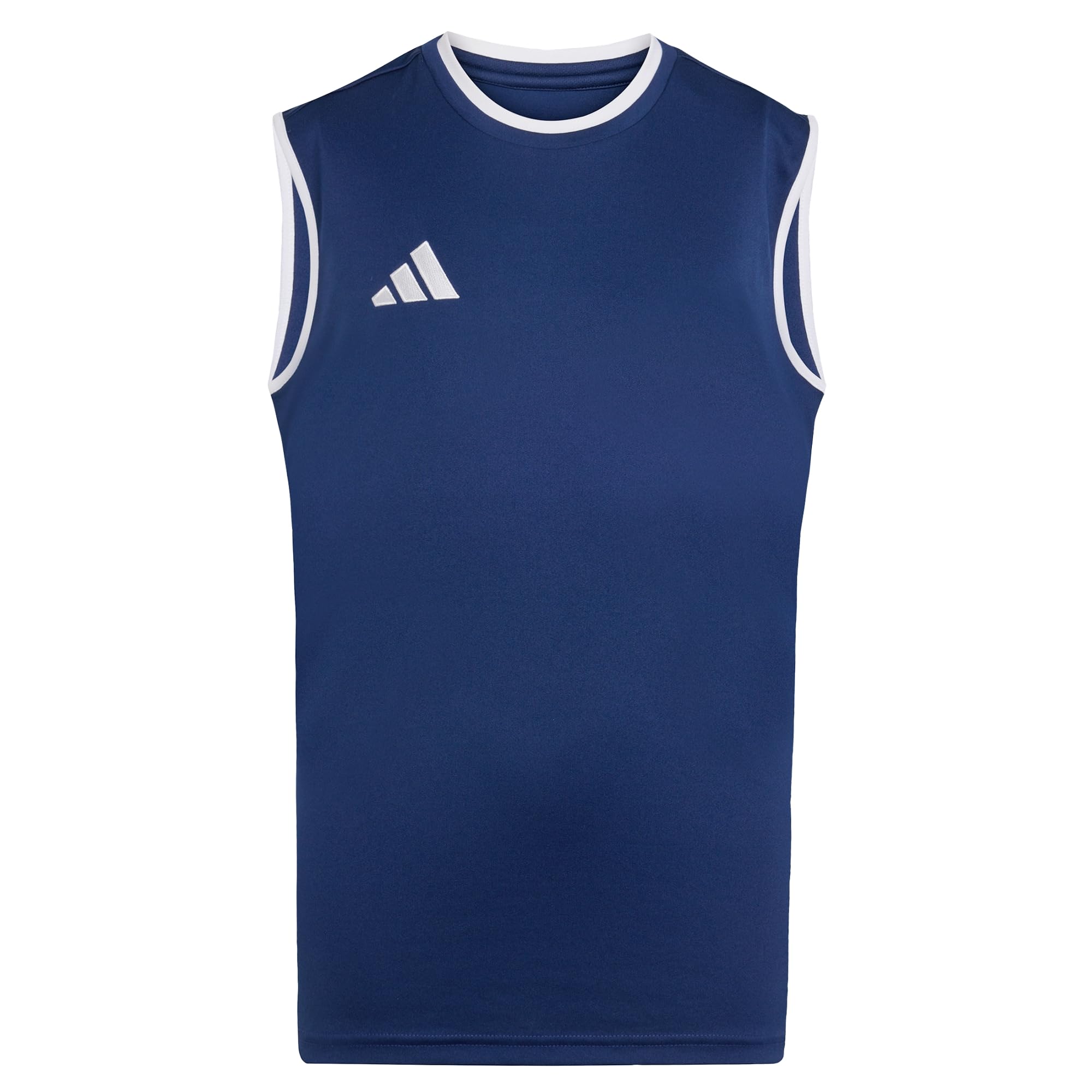 adidas Unisex Kids Entrada26 Sleeveless Jersey Kids Shirt, Team Navy Blue 2/White, 9-10 Years