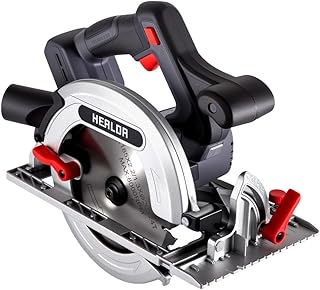 Cordless Circular Saw, Portable Table Saw Compatible with Dewalt 20V Battery, Power Mini Circular Saw with 7-1/4-Inch Blade, 5600RPM, Adjustable 0-57° Max Angle for Wood Cutting Tools (No Battery)