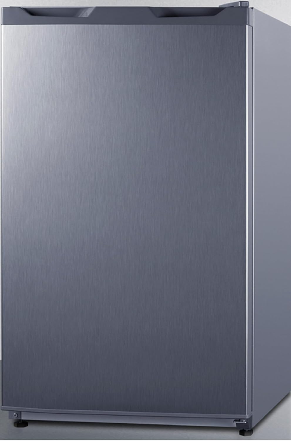 Summit 19” Refrigerator Freezer, Compact Refrigerator, Counter Height Refrigerator, 3.1 cu.ft. Capacity, Stainless Steel- CM42PL (Standard, Rignt Hand Door)