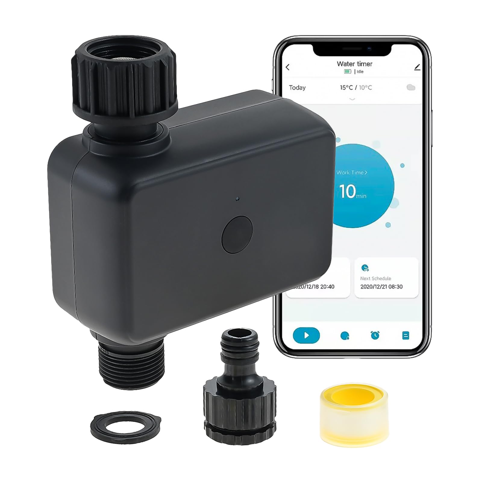 Aupoko Smart Bewässerungsuhr mit Bluetooth & App Steuerung – Bewässerungscomputer mit IP55 Schutz, 2 Bewässerungsmodi, Regenverzögerung für Garten, Landwirtschaft & öffentliche Grünflächen