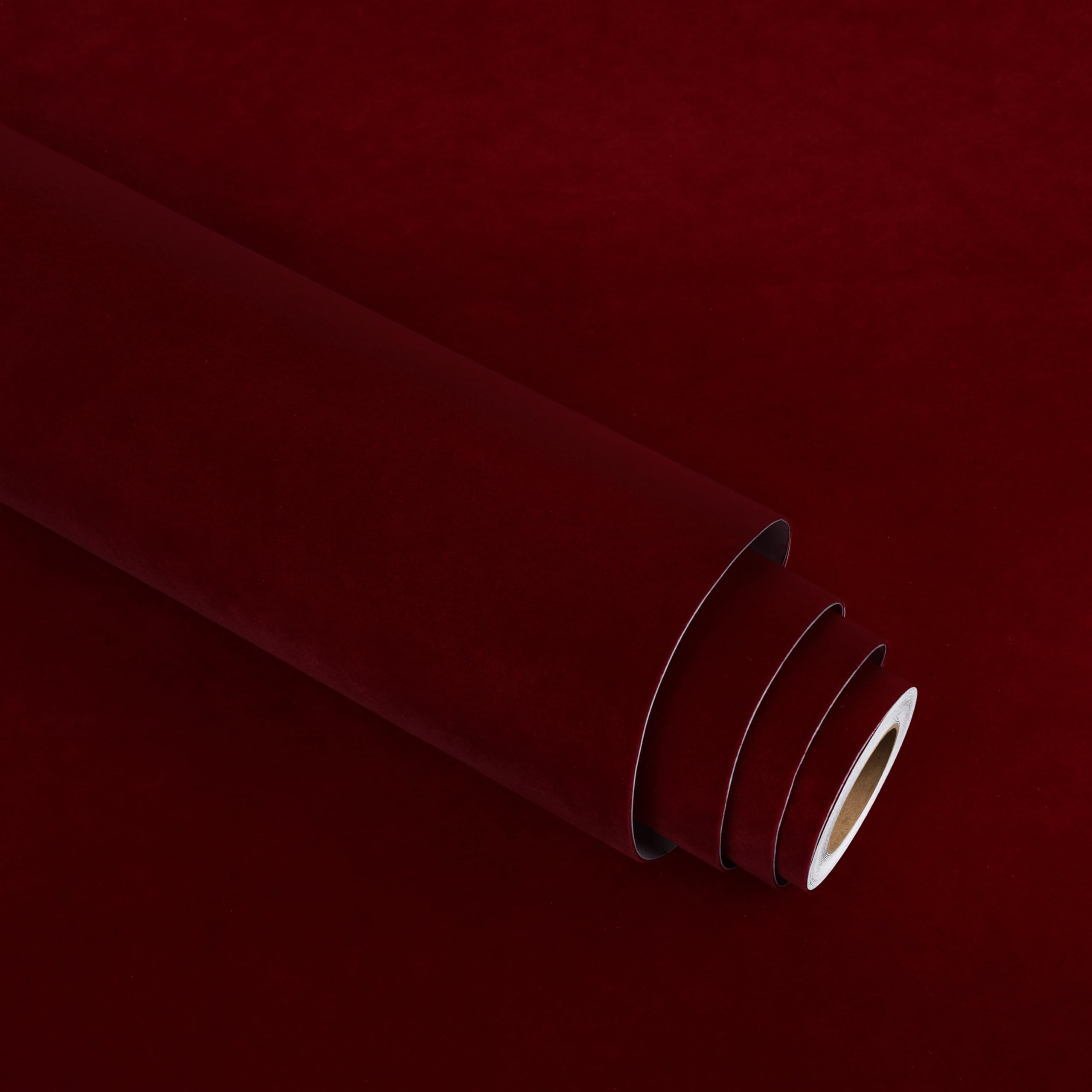 Stickyart Carta da Parati Velluto Rossa Muro Pellicola Adesiva 30cm X 200cm Carta da Parati Adesiva Muro Rivestimento Adesivo per Mobili per Soggiorno Camera da Letto Armadio Anta Ripiano e Sala