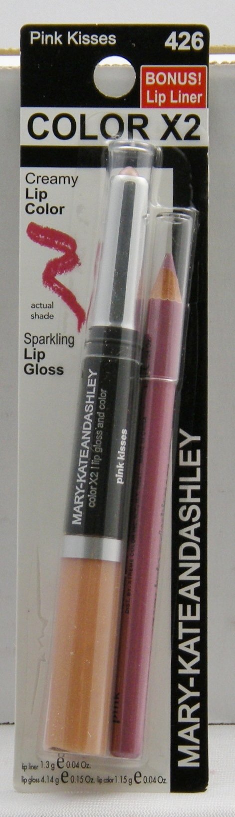 Mary-Kate Ashley Color X2 Lip Color Gloss w Lip Liner - Pink Kisses 426