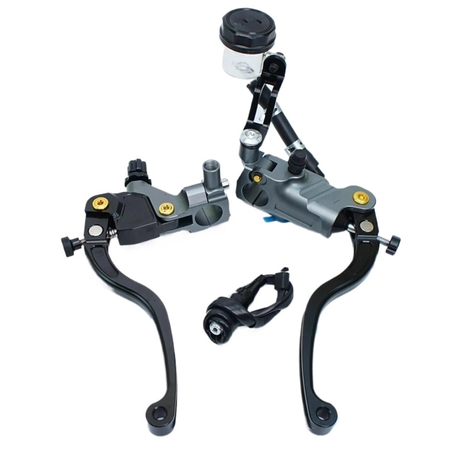 Tingyus Grey One Pair Motorbike Brake Lever 19Rcs Perch Line Clutch Brake Master Cylinder Lever 22Mm Universal 19Mm Piston For Racing Street Bike(Grey One Pair)