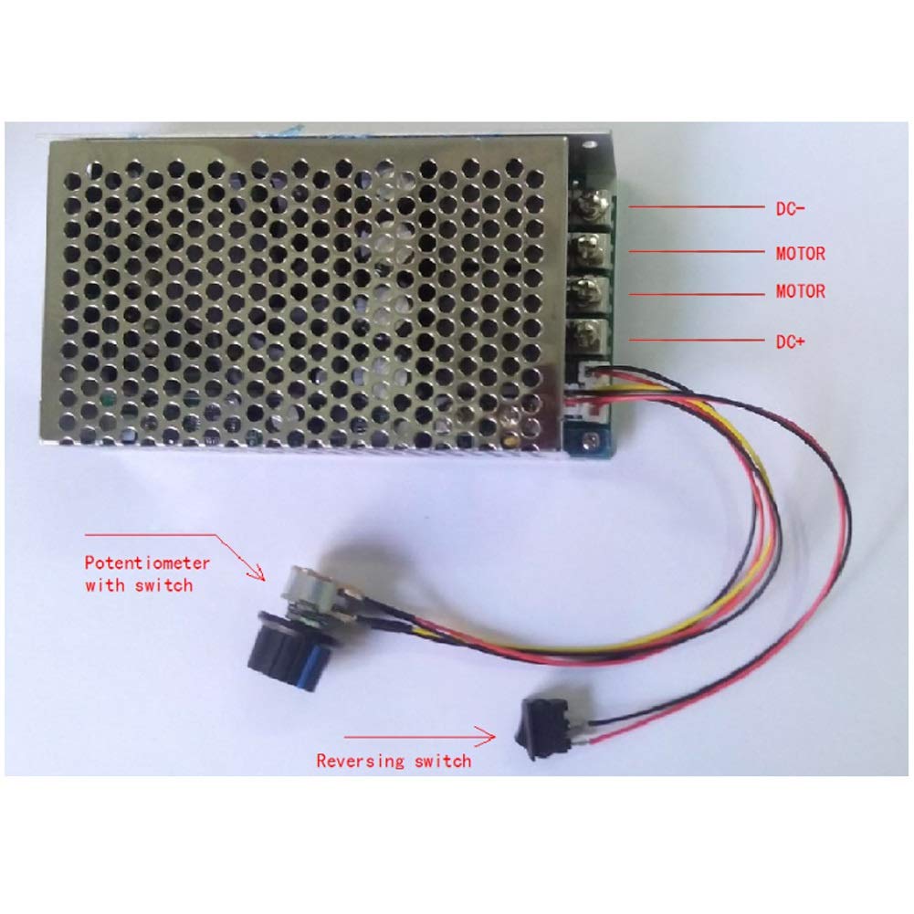 Samfox Regulator prędkości - DC 10-50 V 100 A 5000 W PWM PWM kontroler prędkości silnika płyta sterującego przełącznik sterowania
