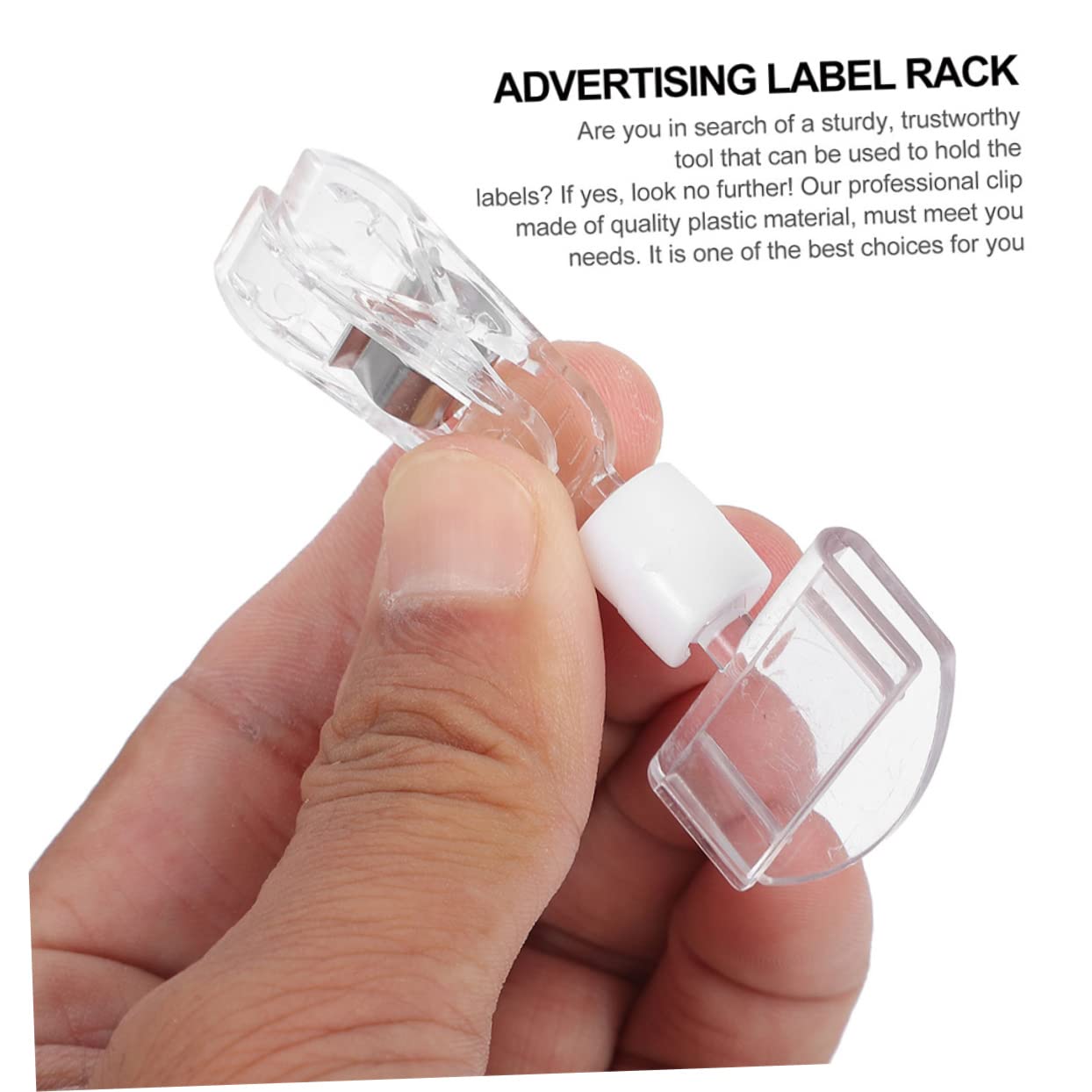 LALAFINA 50stücke Etikettenhalter Clip Transparente Preisschild Für Werbung Menükarten Fotos Installieren Für Platten Geeignet Für Supermärkte Und Einzelhandel