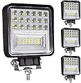 WINBANG LED Light Pods, 4inch 126W Square LED Work Light, Spot & Flood Light Off Road Light, Led Fog Light Truck Light Driving Light Boat Light for Truck Pickup SUV ATV UTV (4 Pack)