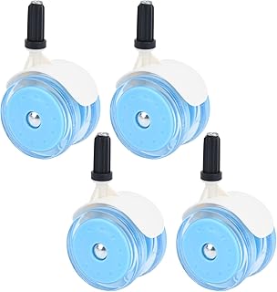 Ruedas de repuesto para andador de bebé 4 unidades 2 pulgadas de goma resistentes con tornillos de color azul.