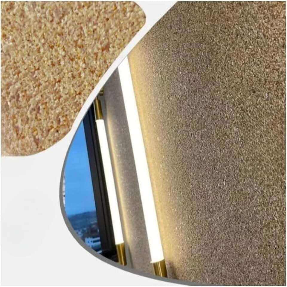 Revestimento de pedra natural, 5kg, adequado para paredes, pisos, escadas, terraços, estuque, paredes exteriores e reboco(PALHA)
