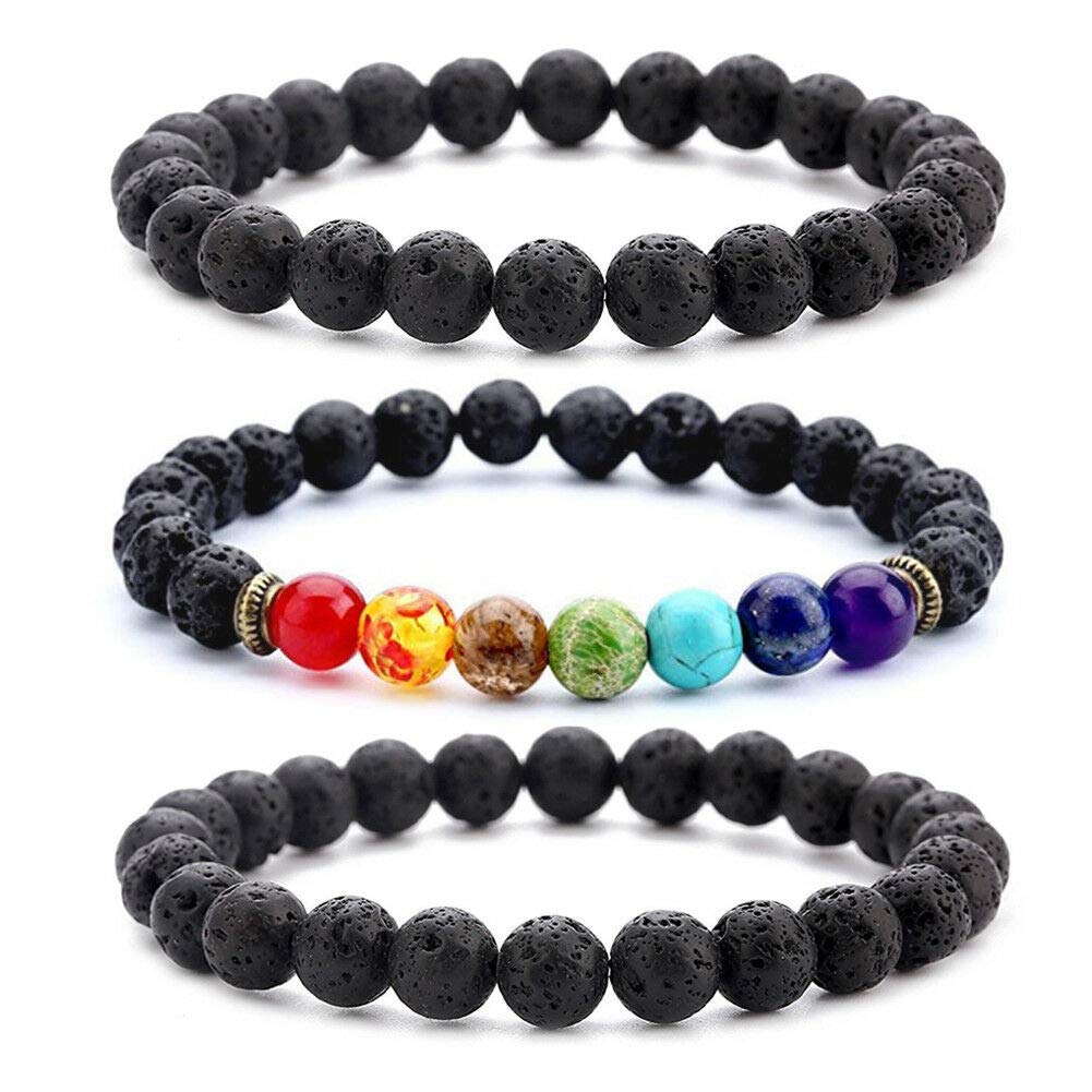 Natural Stone Bead Combo Bracelet Set with Certificate - Experience Peace, Protection, and Prosperity (B08CL2S8N8) Amazon Price History, Amazon Price Tracker