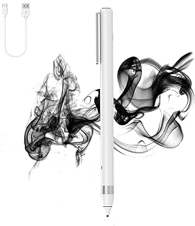 Stylus Pens for Touch Screens，Active Stylus Pen for iPad 1.4mm Ultra Fine Tip iPhone Stylus Writing&Drawing Compatible with iPad/Pro/Air/iPhone/iOS/Lenovo/Tablet and Other Touch Screen Devices(White)