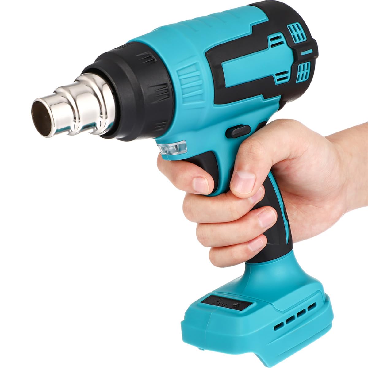DOITOOL Pistola de Calor Inalámbrica para Película Automotriz Compatible con Batería de 18v Calentamiento Rápido con Boquillas Versátiles para Envolturas y Trabajos de Calor