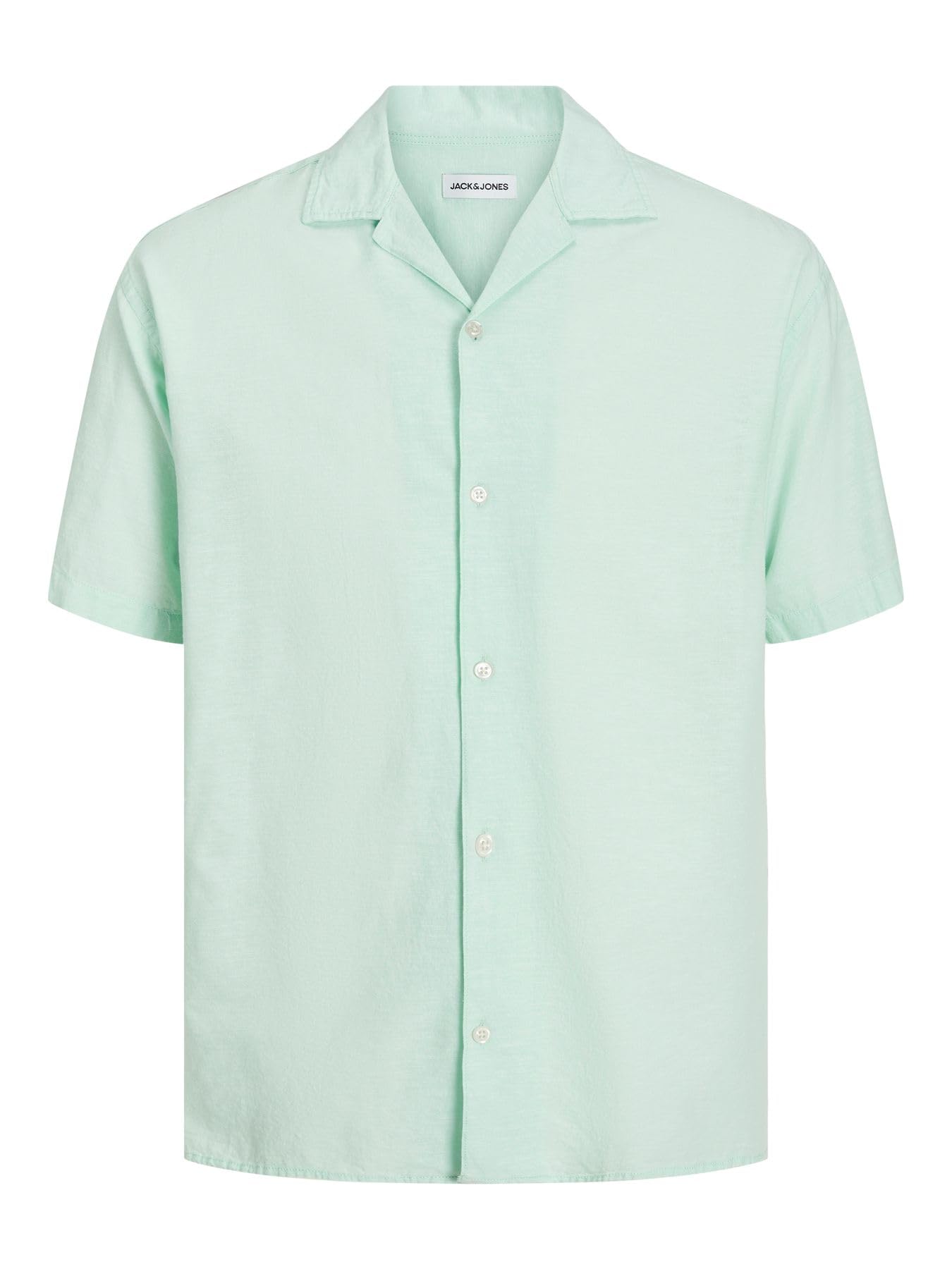 Jack & Jones Camisa de lino, mangas cortas con ajuste regular.