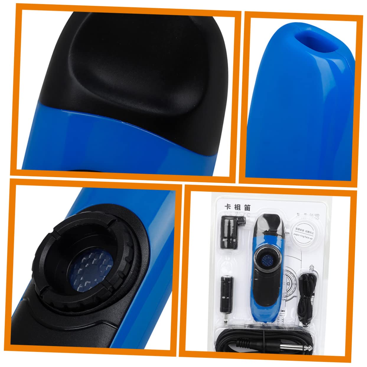 Abaodam 3 Set kazoo per bambini chitarra elettrica con strumento elettrico Kazoo o con diaphragmi per flauto accompagnamento di chitarra per adulti AbS Blue