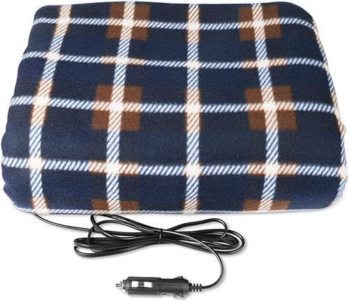 Manta térmica para automóvil de 12 V, manta eléctrica con control de temperatura constante, manta de viaje imprescindible para viajes por carretera,