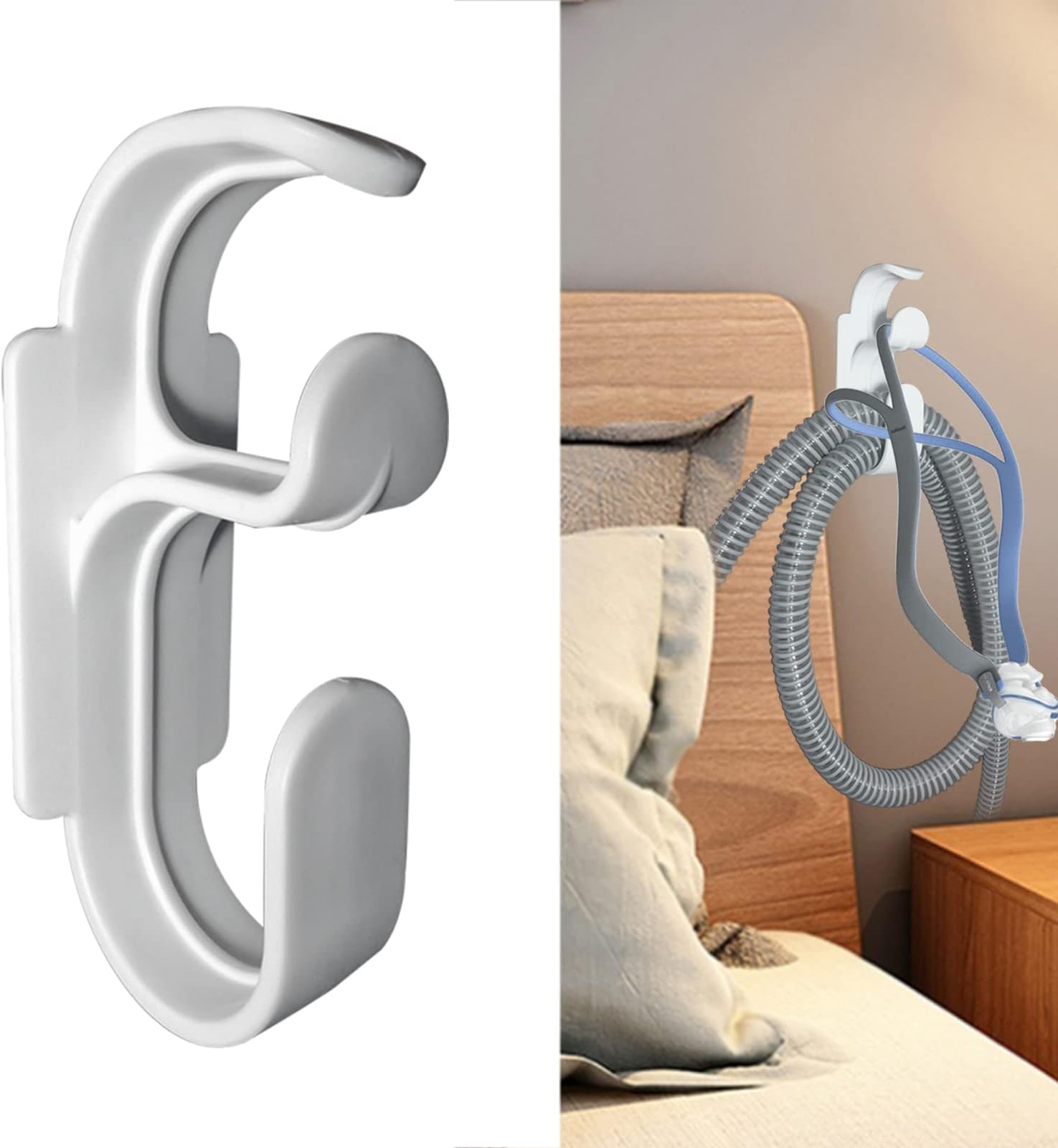 daekpaek CPAP Hose Hanger with Anti-Unhook Feature - CPAP Mask Hook & CPAP Tubing Holder - CPAP Hose Organizer Avoids CPAP Hose Tangle and Allows You to Sleep Better (1)