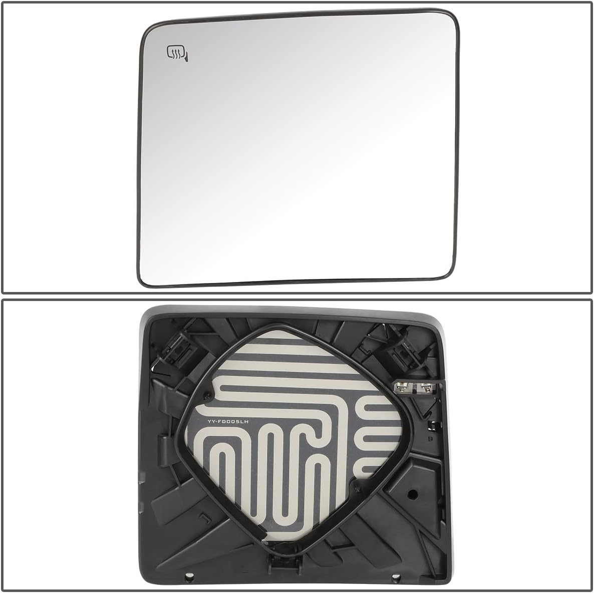 Auto Dynasty DL3Z17K707B OE Style Left Side Upper Towing Mirror Glass Lens Heated Compatible with Ford F250 F350 Super Duty 08-16