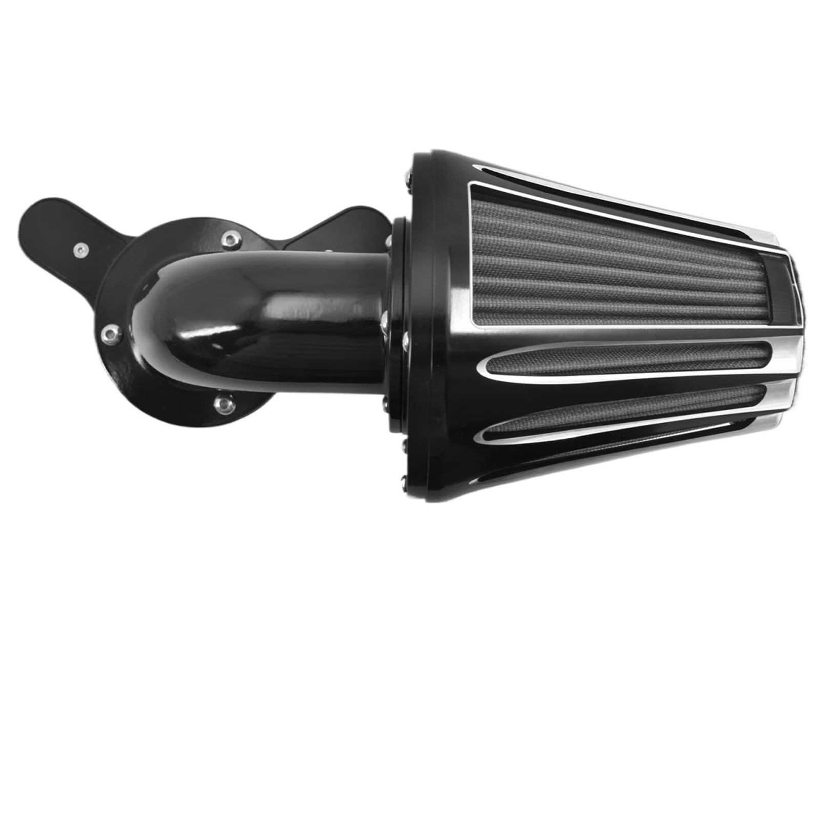 Filtr powietrza CNC do motocykla pasujący do Harley Sportster XL 1200 883 48 72 Dyna Touring Softail Fat Boy CVO Electra Road Montaż uniwersalny Konstrukcja dwuwarstwowa stalow(Air Cleaner C)