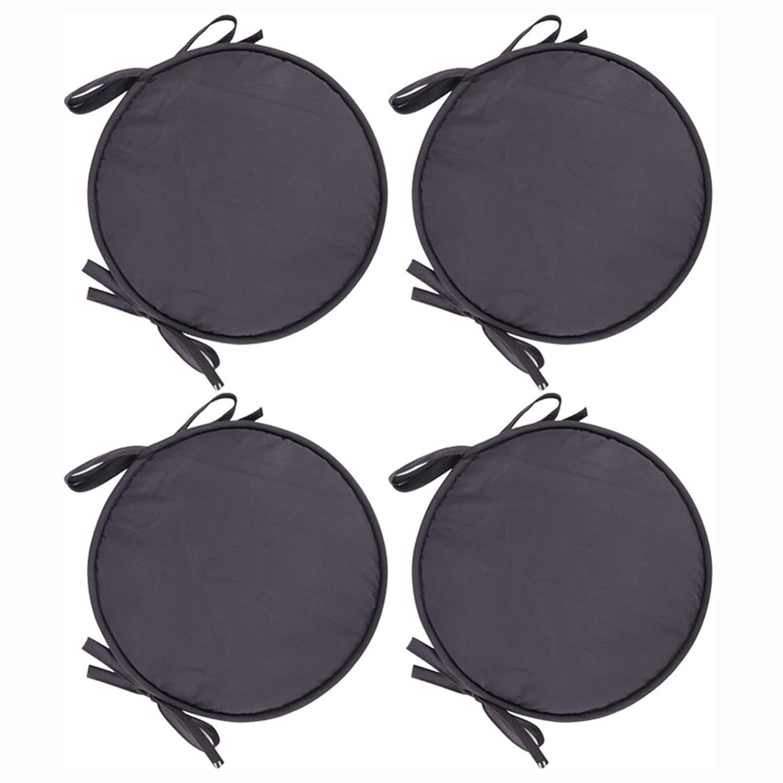 PIPOEI Round Bistro Chair Cushions Set of 2/4/6, Chair Pads with Seat Ties – 38cm, Soft Indoor Outdoor Chair Cushion Or Home Office And Patio Garden Furniture Decoration B-04