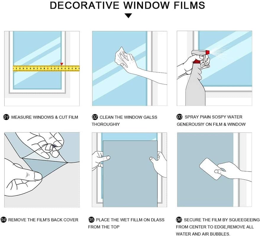 Image of Window Glass Film for Privacy, Self Adhesive Window Sticker, Sticker Frosted Glass Film for Windows, bathrooms, Office Cabins, Living Rooms - Flower Design | 12 X 48 Inchs