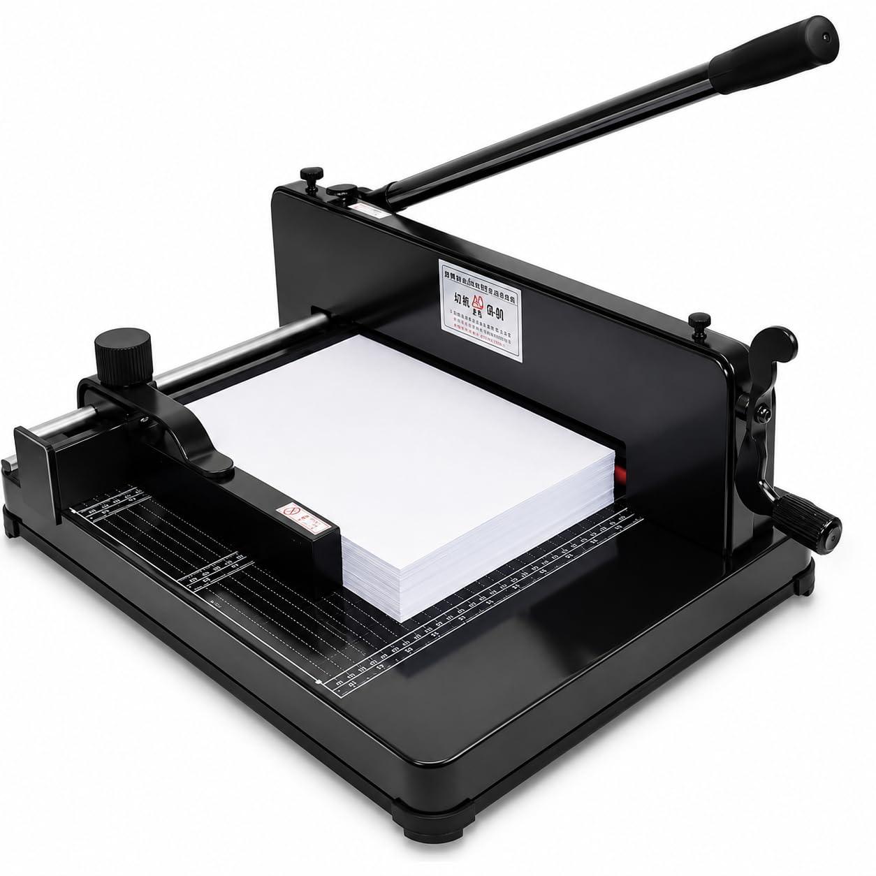 Wytrzymała ręczna obcinarka do papieru, 30 cm, przemysłowa gilotyna z blokadą ostrza i automatycznym zaciskiem do papieru, PCW, tkaniny