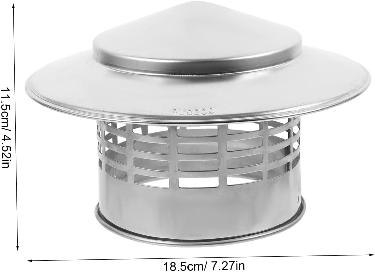 Zerodeko Ducting Ventilation Cover Chimney Rainproof Cover Round Chimney Cap for Roof