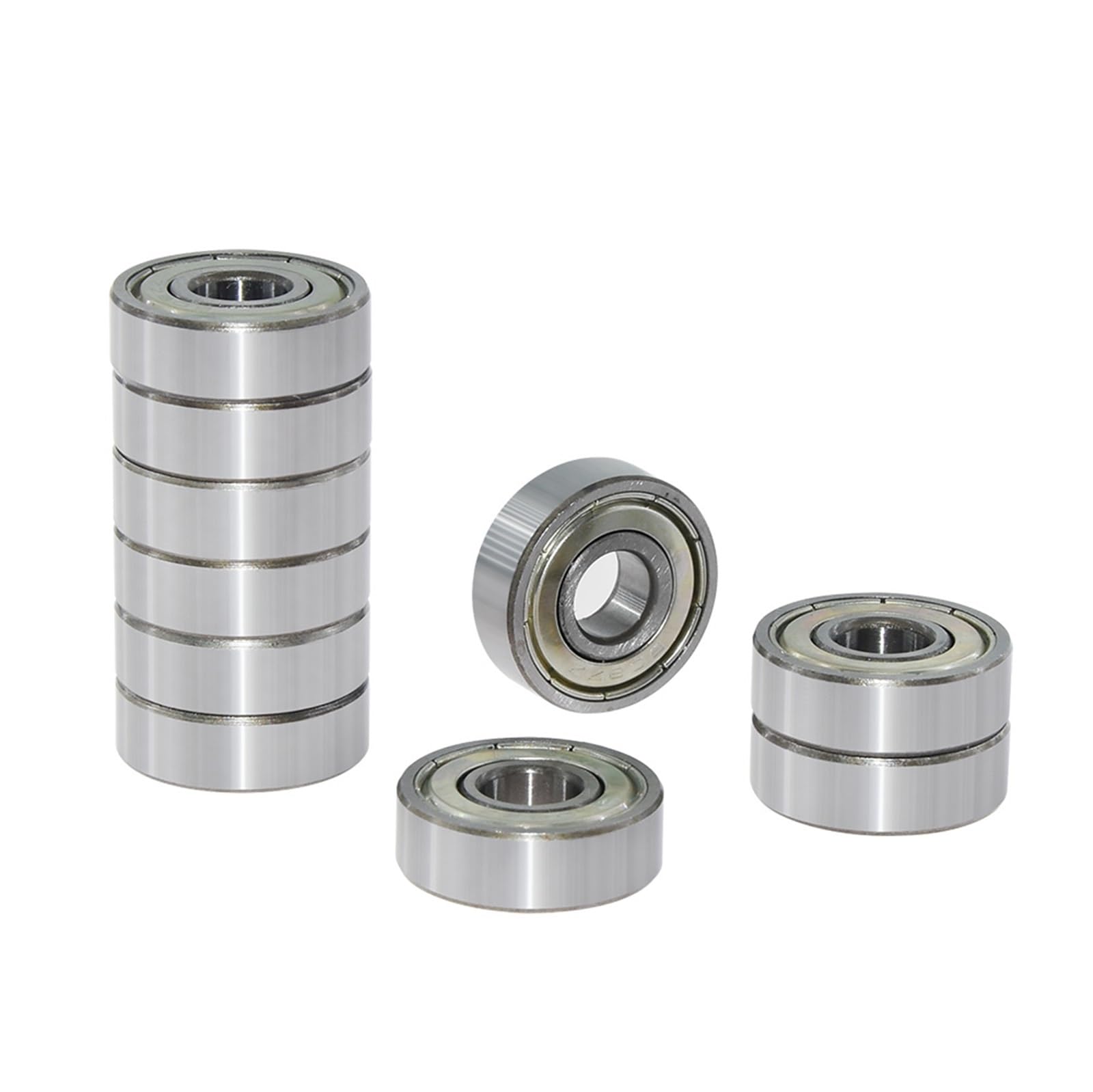 VSPPJYFG 4/10PCS Double Shield Miniature high Carbon Steel Bearing 608zz 623zz 624zz 635zz 626zz 688zz MR95zz Bearing(10Pcs 624ZZ)