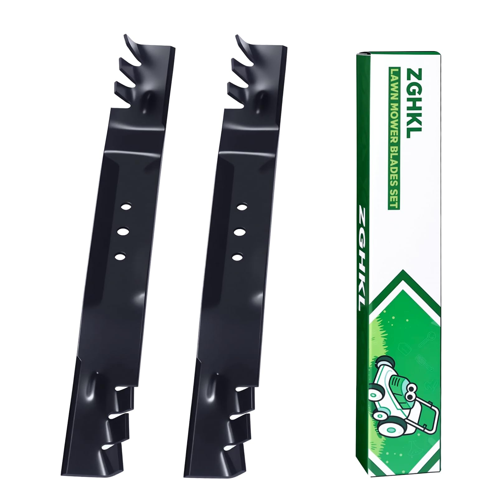ZGHKL 131-4547-03 108-9764-03 Lawn Mower Blades Gator Mulching Blades for Toro 22 Inch Deck Riding Mower Replacement for 10654 10655 10656 104-8697-03 108-9764-03P 2Pack