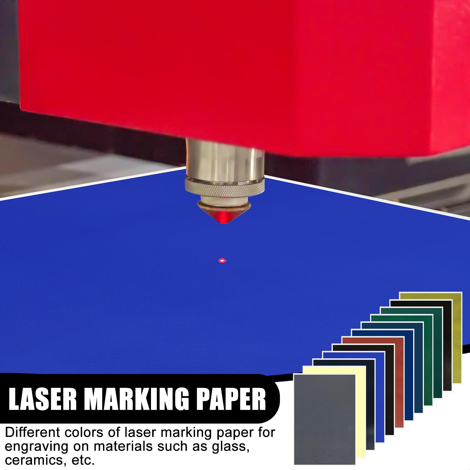 BAIFULAI Carta colorata per incisione laser, 12 pezzi, 39 x 27 cm, incisione laser con raschietto, carta colorata, per vetro, cristallo, ceramica, pietra acrilica