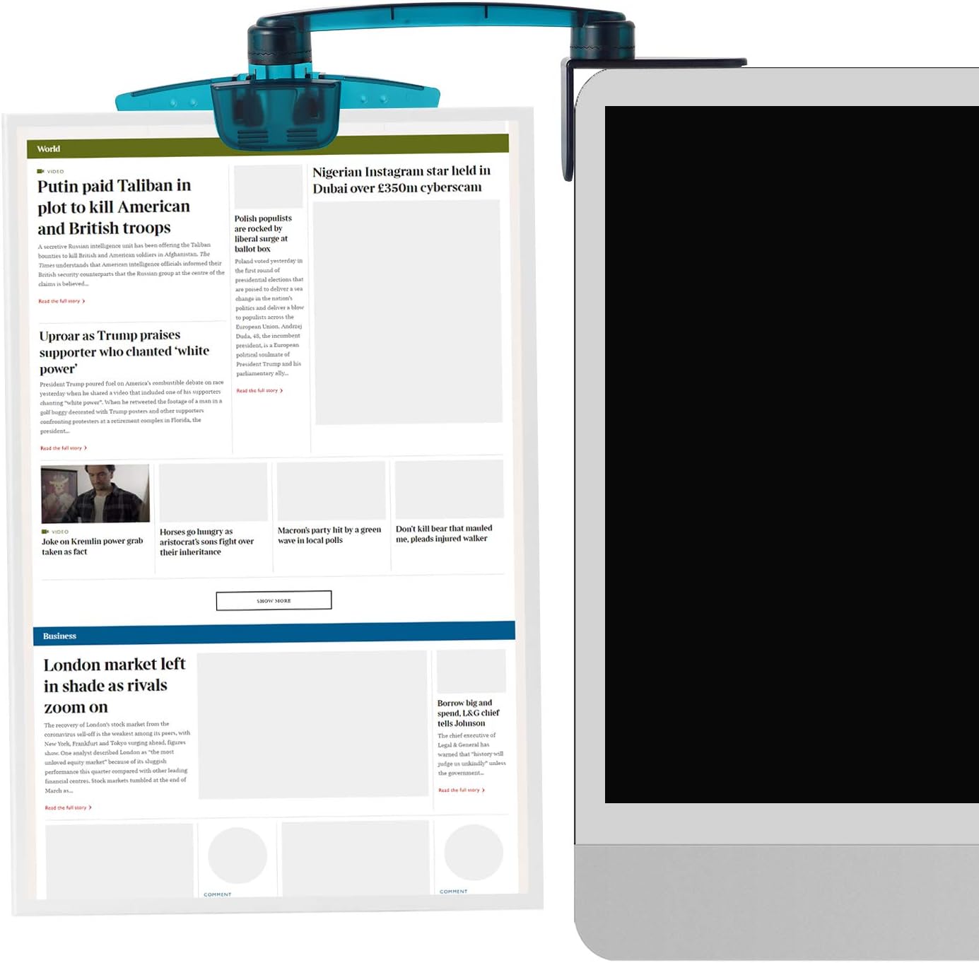 1 PCS Document Holder Clip for Typing Reading Document