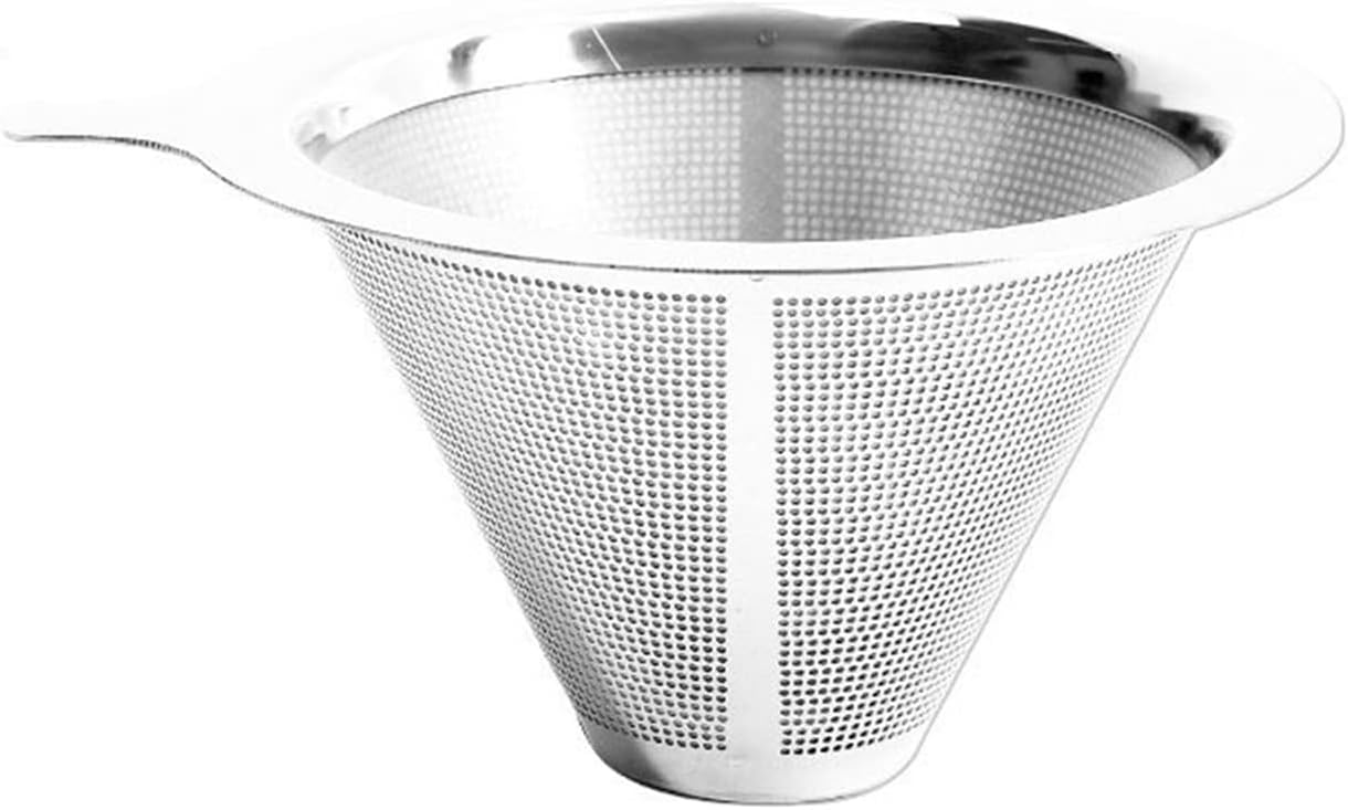 コーヒーフィルター ステンレススチール コーヒースクリーンファンネルフィルター コーン ティーストレーナー メッシュ コーヒーフィル