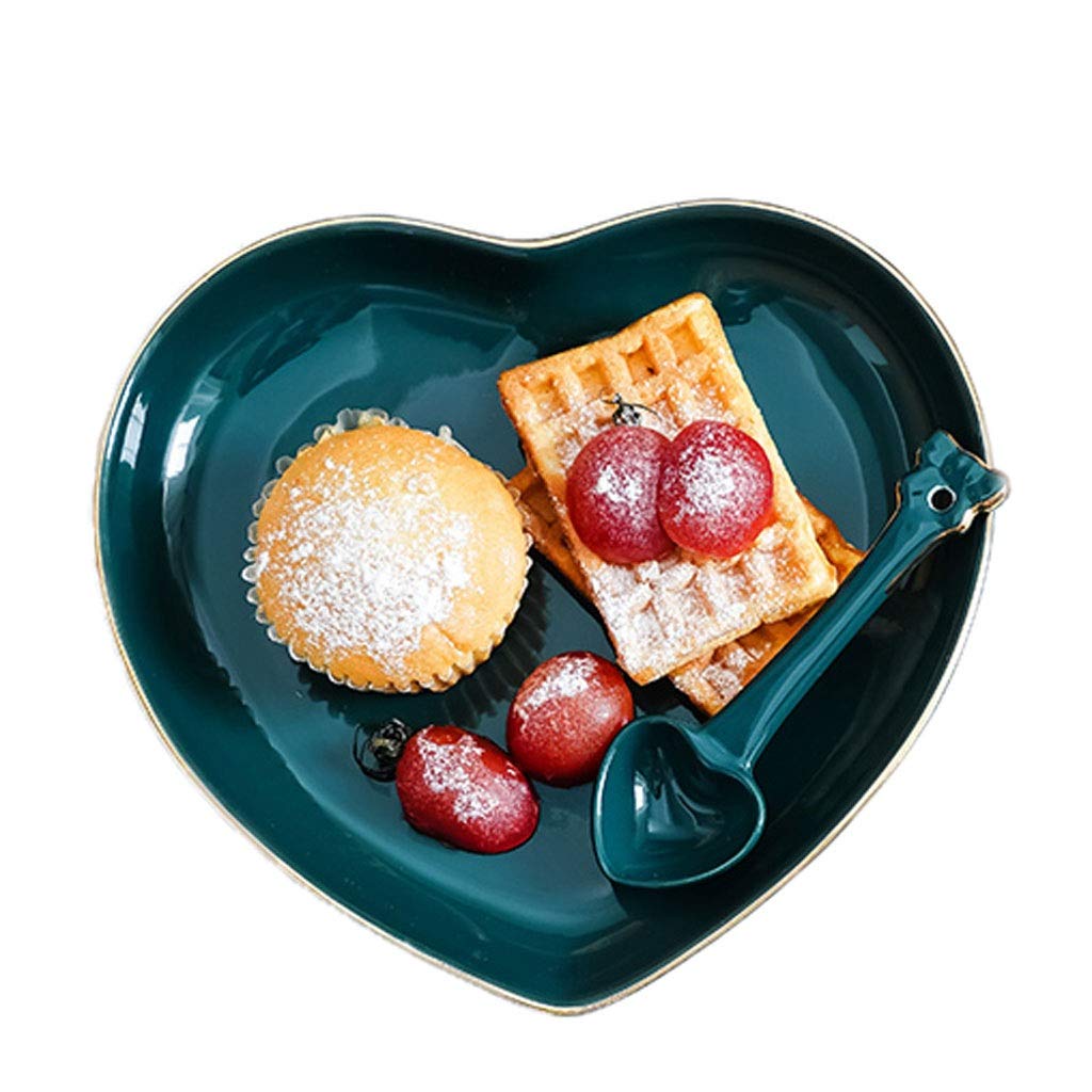 Trwałe łyżki ceramiczna łyżka do zupy zestaw mała łyżka do zupy 10 sztuk europejska kreatywna porcelana łyżka do zupy w kształcie serca 10 cm długa łyżka obiadowa