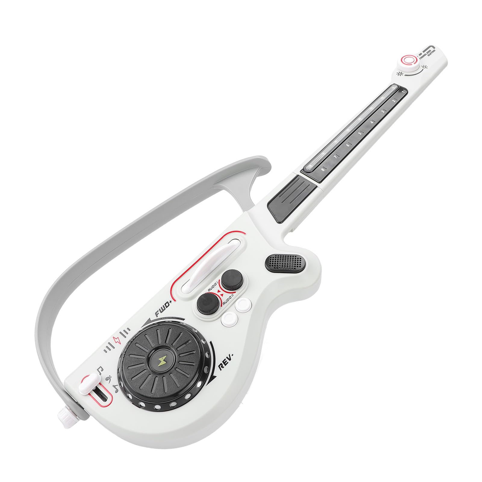 Sxhlseller Giocattolo per Chitarra Bluetooth per Bambini |Basso Elettronico Pieghevole Senza Corde con Tasti di per l'apprendimento Musicale (WHITE)