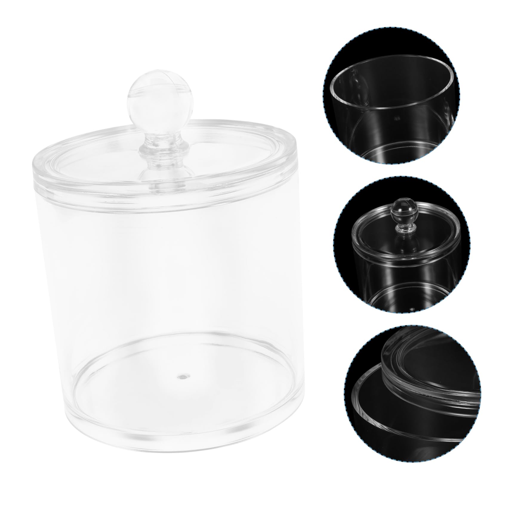 Ciieeo 4 Stück Wattestäbchenbox Mit Deckel Spender Für Wattepads Wattestäbchenhalter Für Wattestäbchen Kleine Gläser Behälter Für Wattestäbchen Acryl