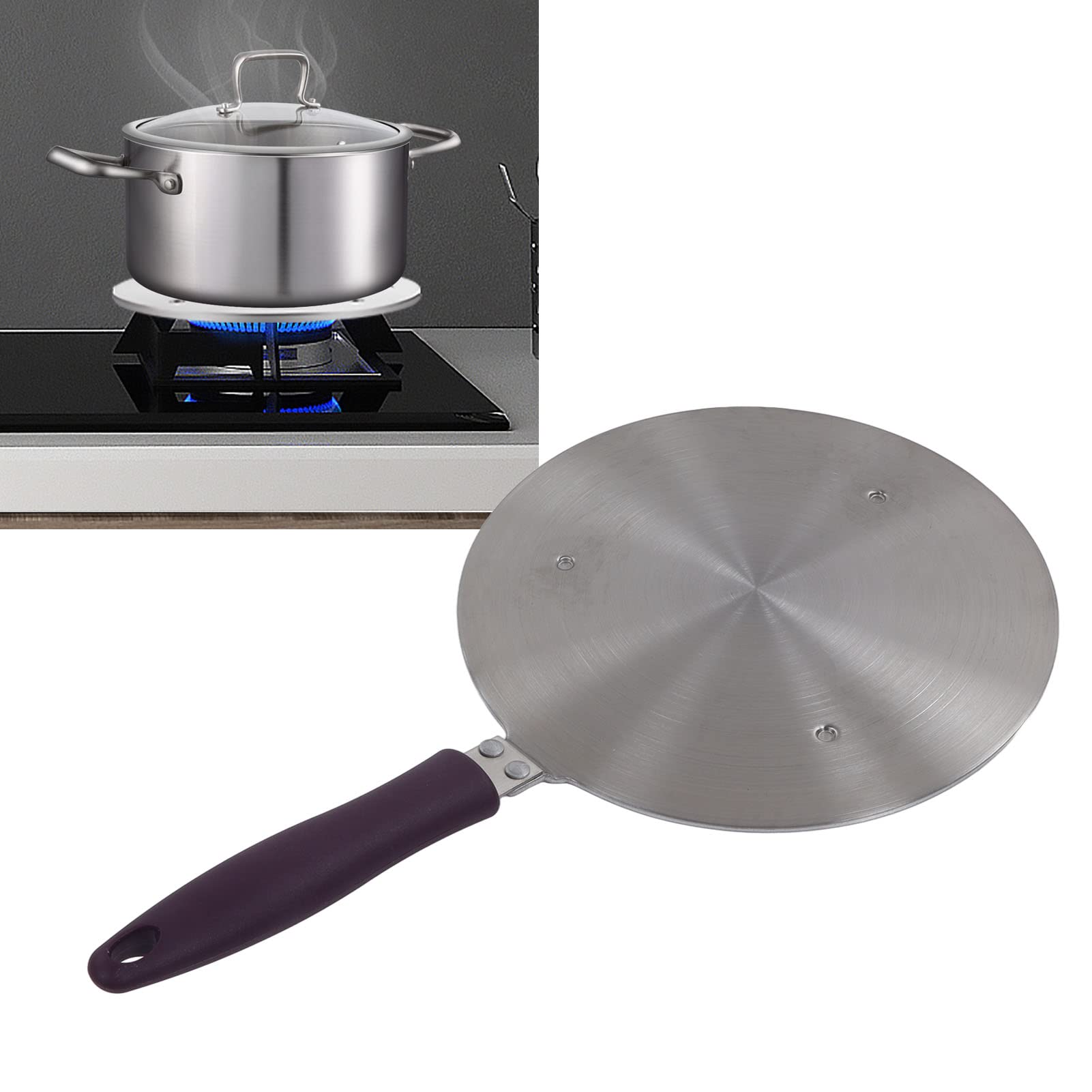 Edelstahl Induktions-Adapterplatte 22 cm, Wärmeverteiler für Gas- und