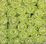 Drahtbälle, Drahtkugeln. Ca 30 mm. 10 Stück. Hell grün, APFELGRÜN