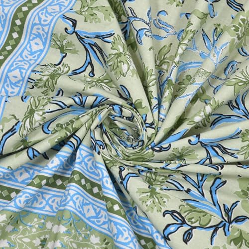 Image of Bedsheet for Double Bed King Size | Jaipuri Rajasthani Cotton Bed Sheet | 1 King Size bedsheet with Pillow Cover | 240 TC Jaipuri Prints Flat Double Bed Bedsheet Cotton King Size